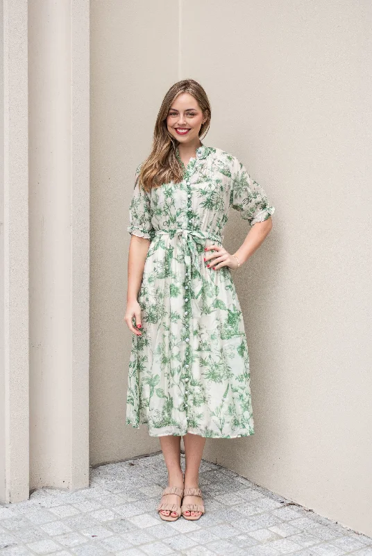 Idora  Dress  | Green Smocked unclassified dresses