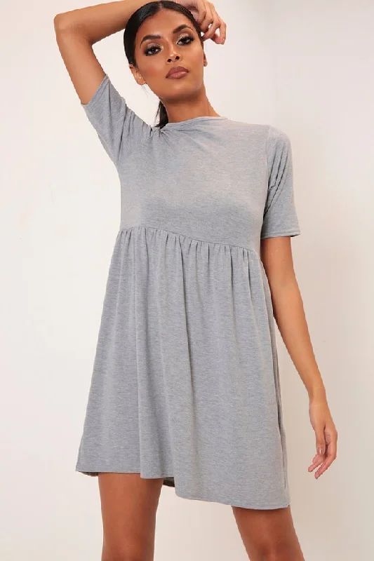 Grey Jersey Smock Dress Wedding guest unclassified dresses