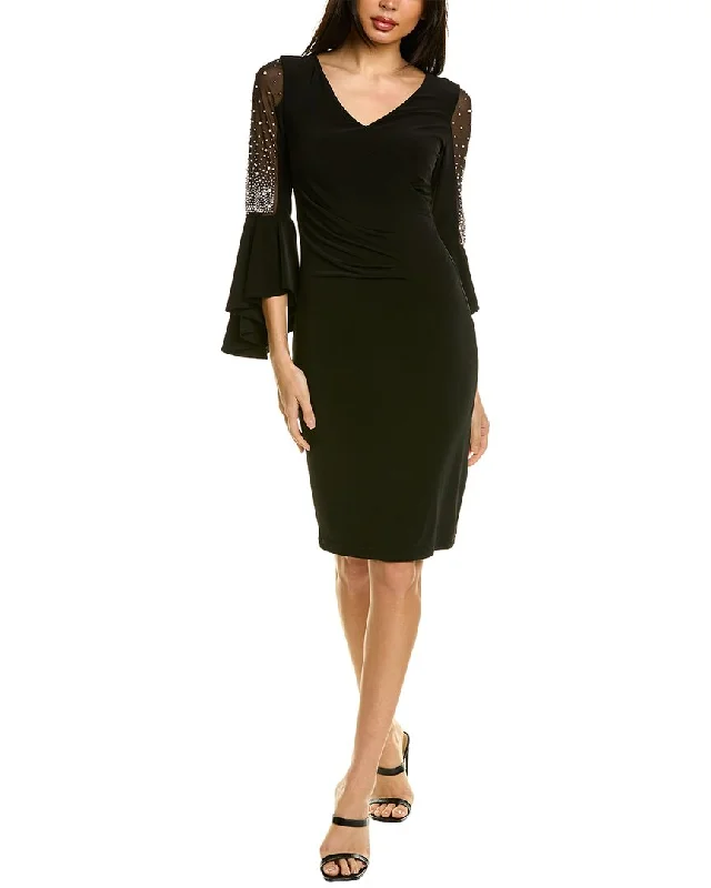 Joseph Ribkoff Bell-Sleeve Sheath Dress High-low unclassified dresses