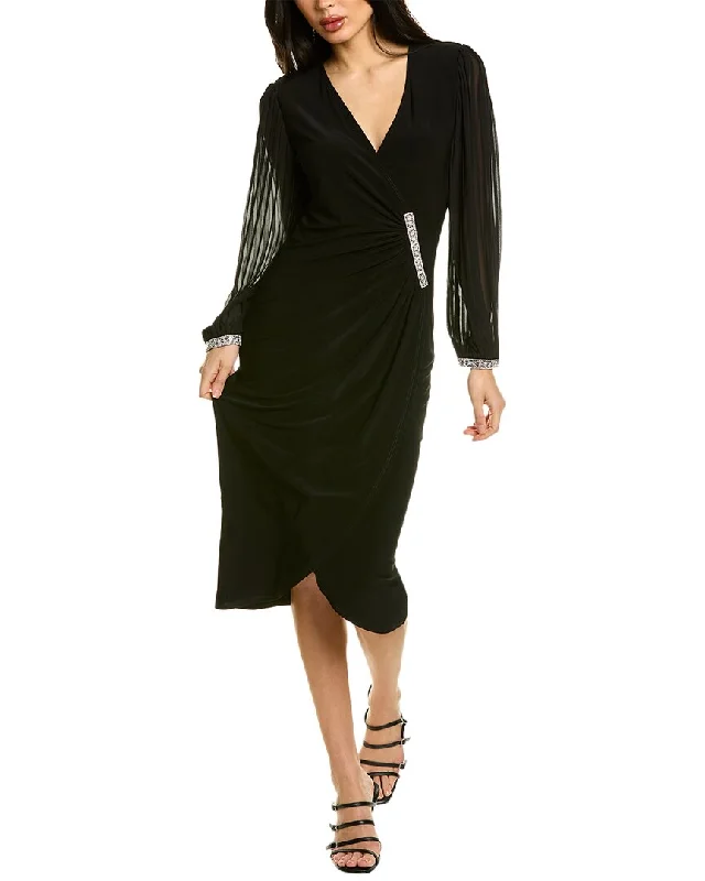 Joseph Ribkoff Faux Wrap Dress Petite unclassified dresses