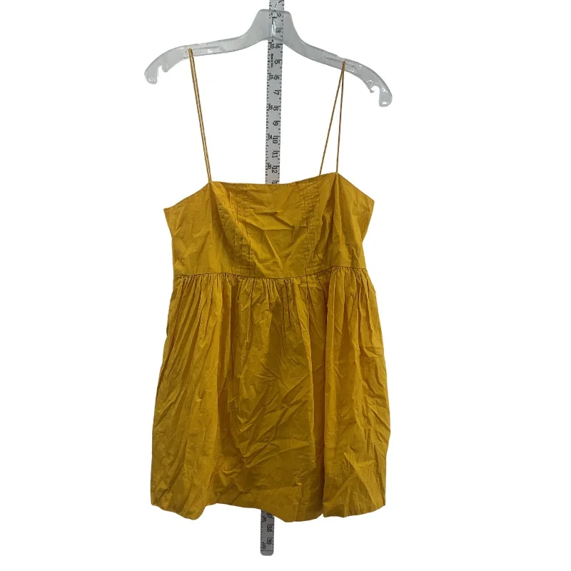 Maeve Yellow Women's Cute A-Line Sundress, Cotton, Size S, Preowned Open-back unclassified dresses