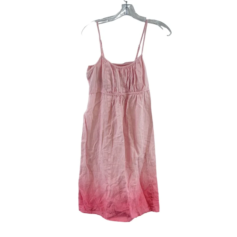 Mimi Maternity Pink Ombre Womens Linen Sundress - Knee Length, S Denim unclassified dresses