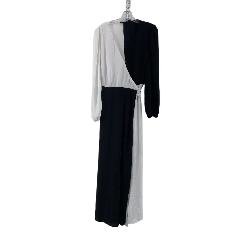 New York & Company Black White Wrap Dress L NWT Womens Engagement unclassified dresses