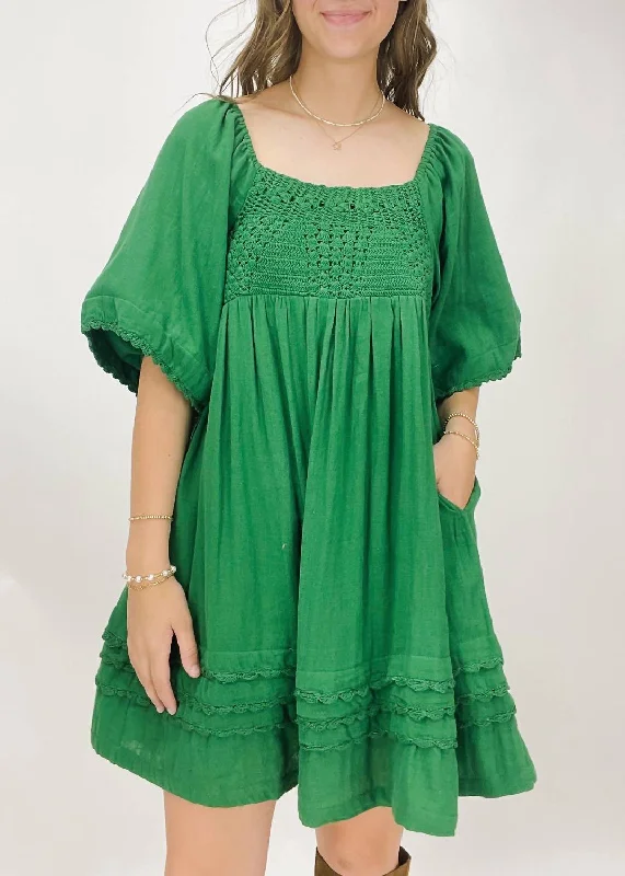 Nydia Dress in Green Monochrome unclassified dresses