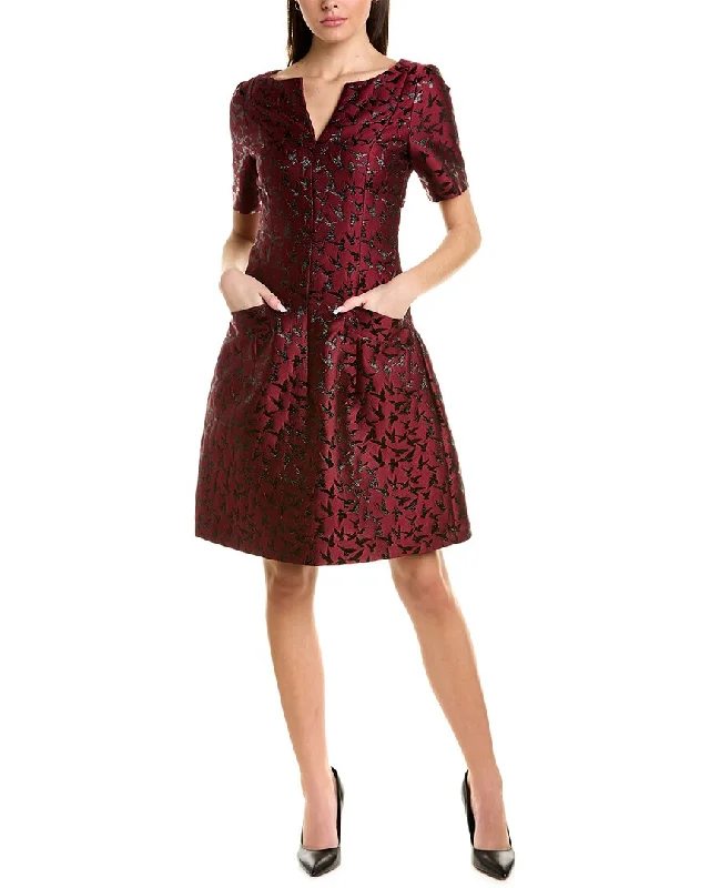 Oscar de la Renta Lurex Jacquard A-Line Dress Anniversary unclassified dresses