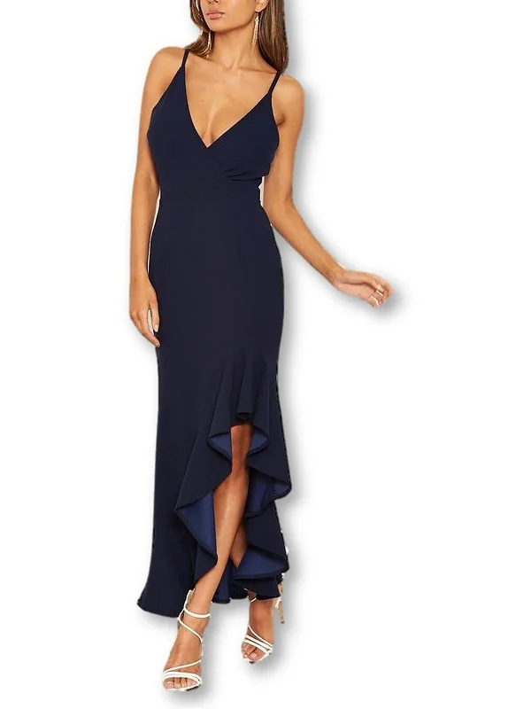 Plus Womens Asymmetric Tea Length Evening Dress Holiday unclassified dresses