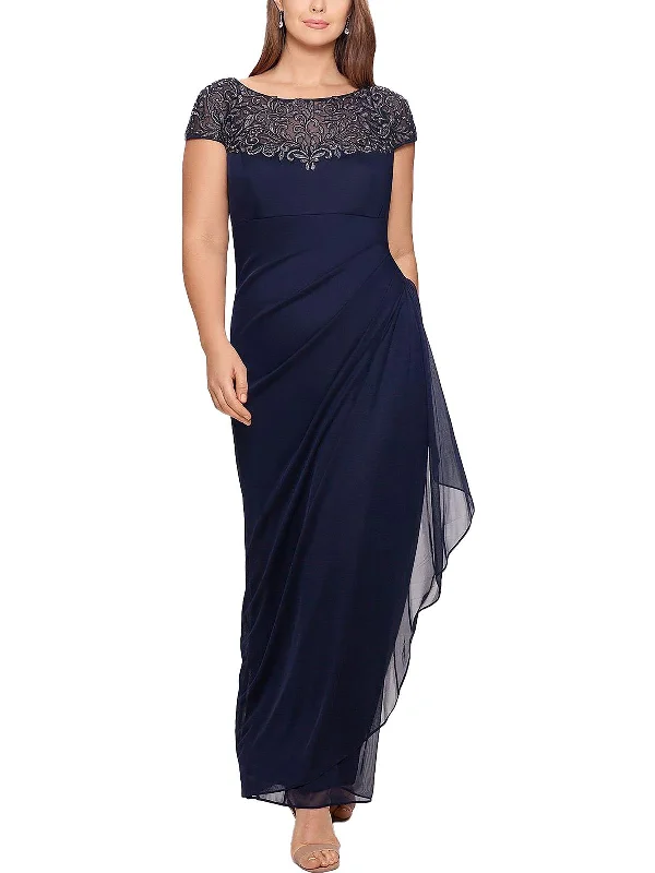 Plus Womens Embellished Embroidered Evening Dress High-end unclassified dresses