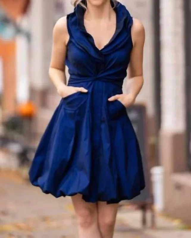 Samuel Dong Bubble Dress - S16150 in Midnight Preppy unclassified dresses