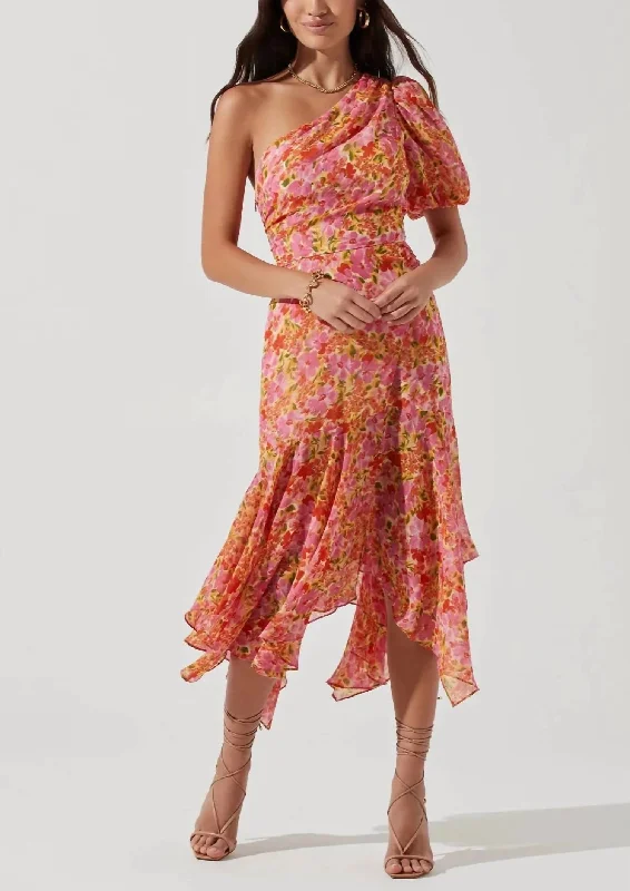 Santorini Dress in Pink Multi Festival unclassified dresses