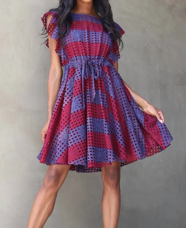 Simona Dress in Wine Stripe Flowy unclassified dresses