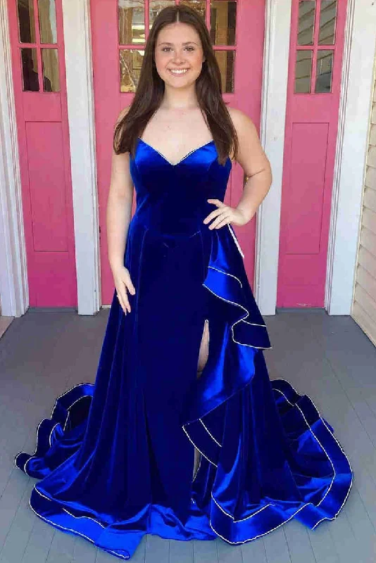 Strapless A-Line V-Neck Velvet Ruched Sleeveless Prom Formal Dress Velvet unclassified dresses