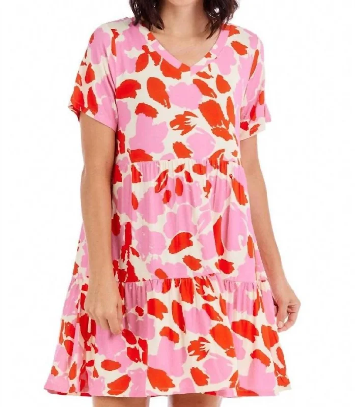 Tammy Tiered Dress In Pink High-end unclassified dresses