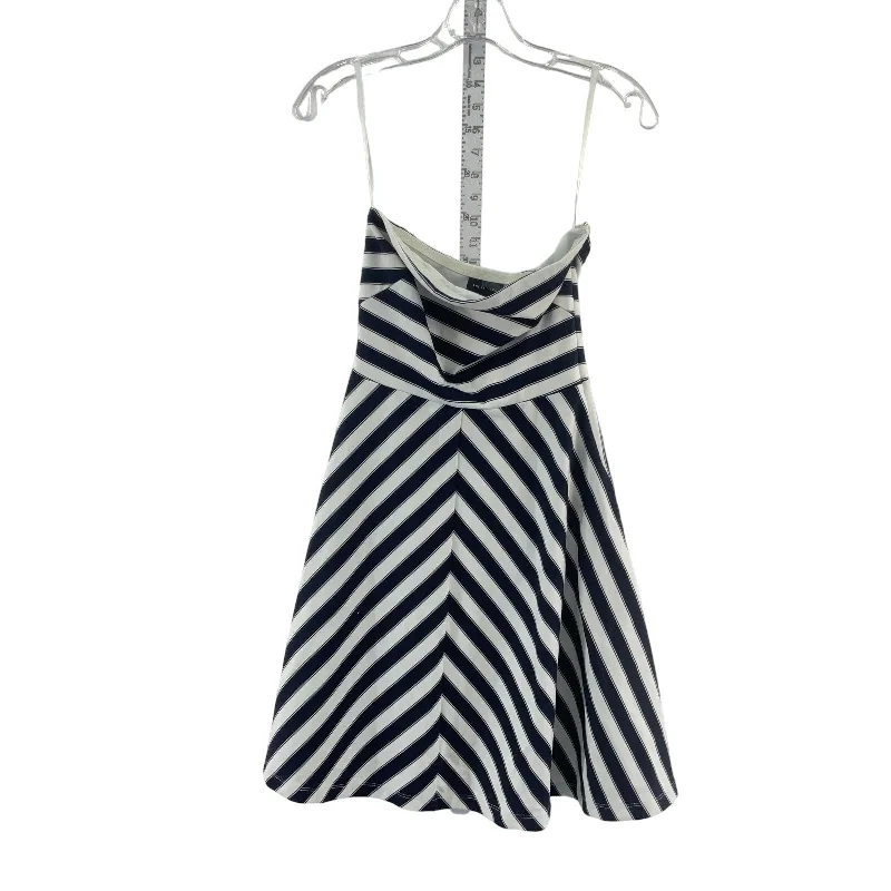 The Limited Black White Striped Strapless A-Line Dress XS Womens Knee-Length Striped unclassified dresses