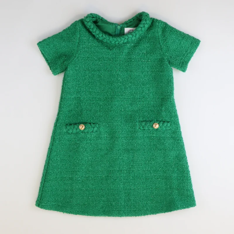 Tweed Jackie Dress - Christmas Green Everyday wear unclassified dresses