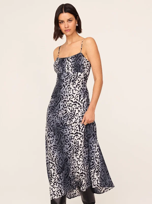 Velma Snow Leopard Print Dress Embroidered unclassified dresses