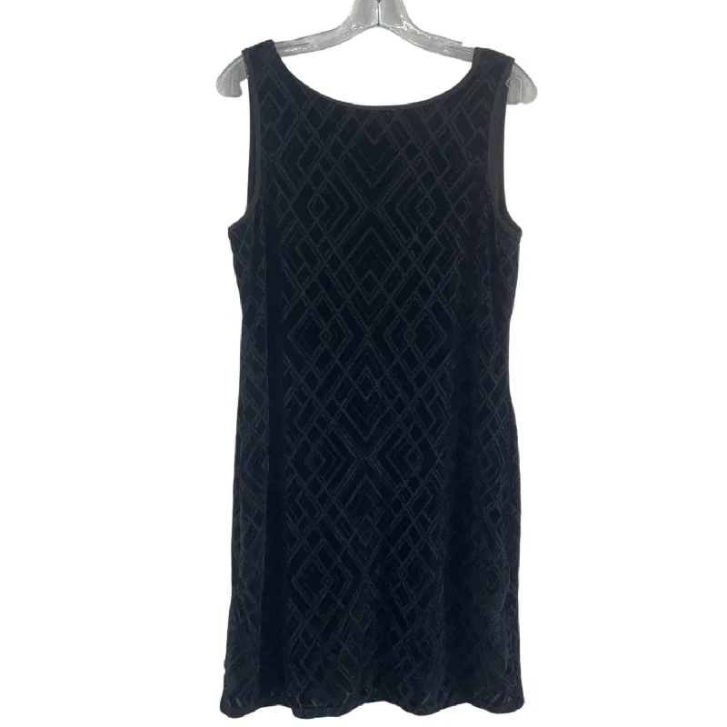 WHBM Black Velvet A-Line Sleeveless Dress Polyester Blend Women’s Size M NWT Polka dot unclassified dresses