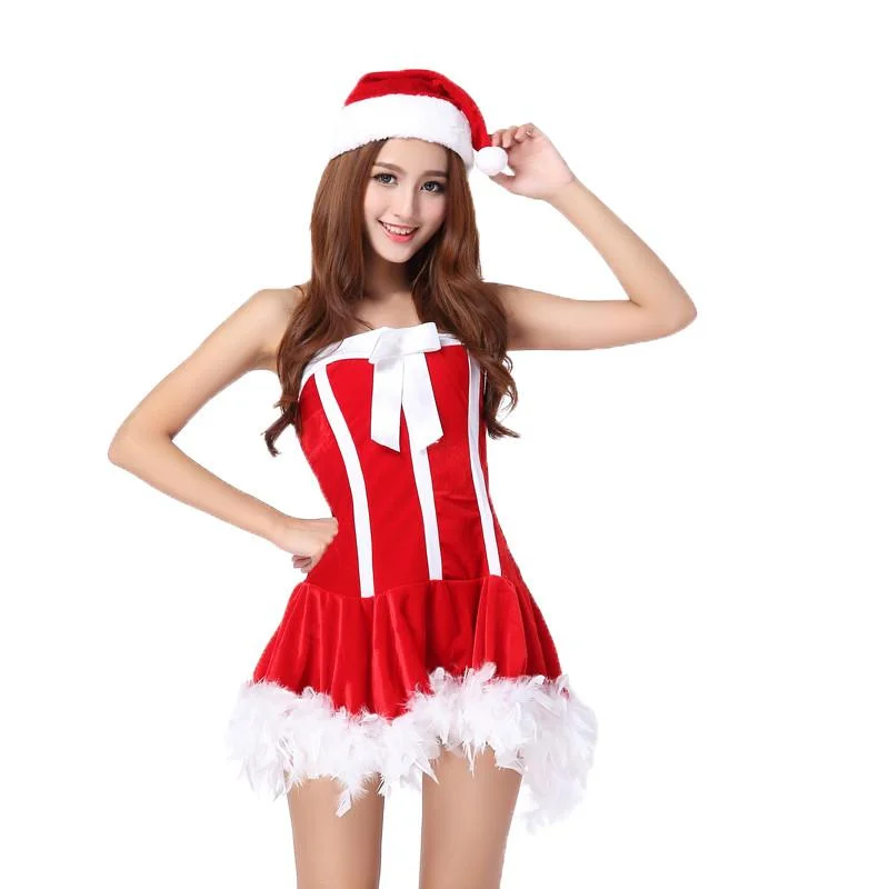 Women Dress Fun Christmas Costume Red Dress Casual unclassified dresses