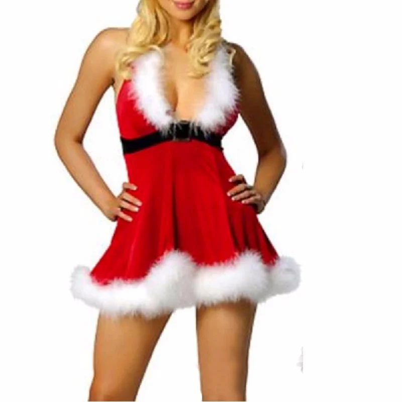 Women Sexy Christmas Festival  Red Costumes Affordable unclassified dresses