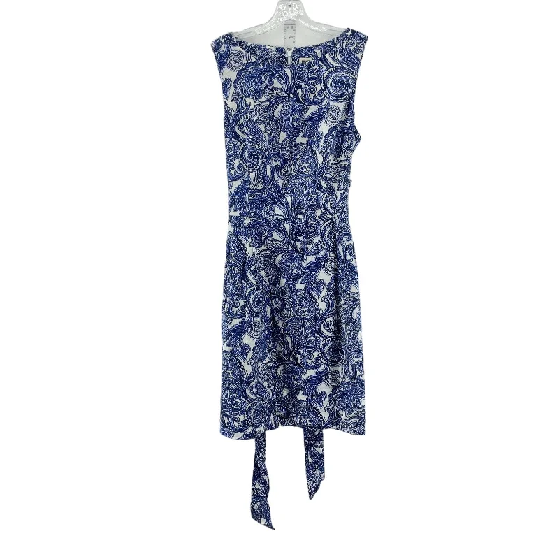 Women's Anne Klein Blue Paisley Linen A-Line Dress Size 10 NWT Trendy new unclassified dresses