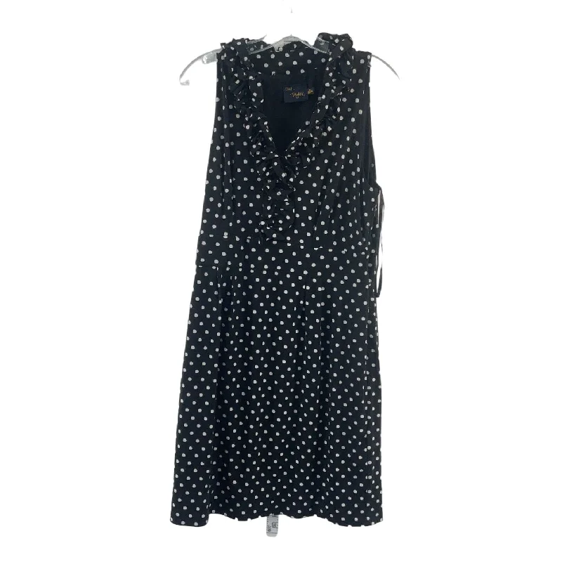 Women's Just Taylor Black A-Line Polka dot Dress Size 12, Preowned Ruched unclassified dresses