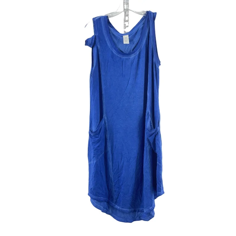 Women's LIVI Active Blue Knee Length Blouson Dress Size 14 Metallic unclassified dresses