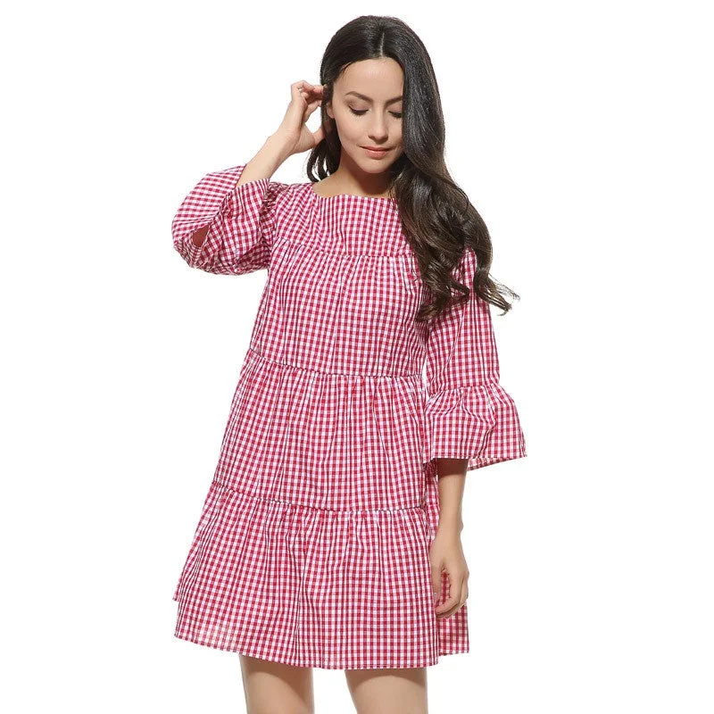 Cotton Flare Sleeve Loose Dress Popular unclassified dresses