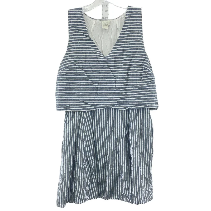 Women's Paper Crane Cotton Striped Blouson Dress Size M Holiday unclassified dresses