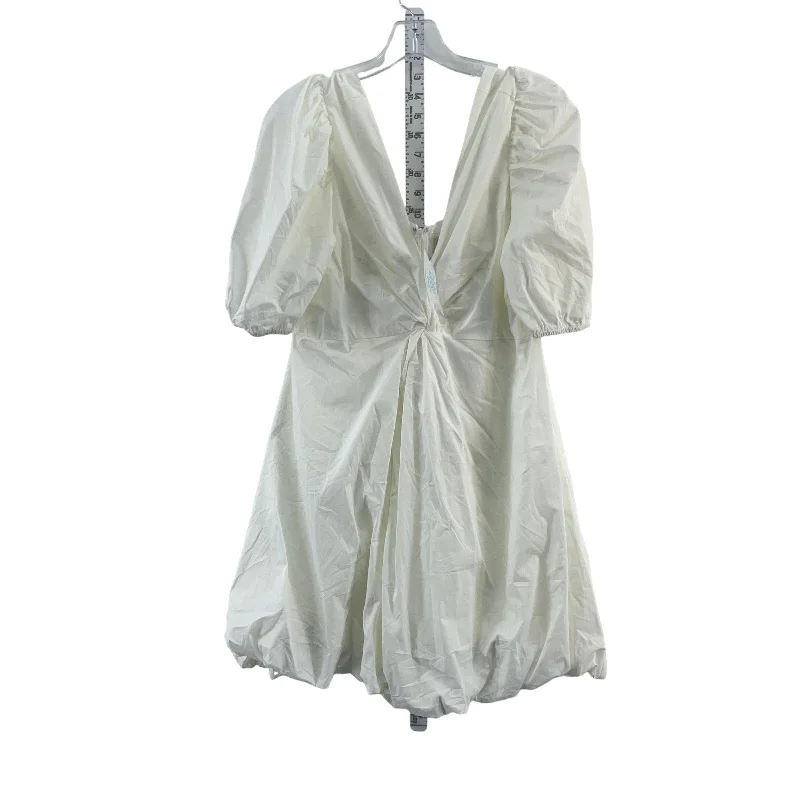 Women's Pinch White Cotton A-Line Dress Size L, Preowned Soft fabric unclassified dresses