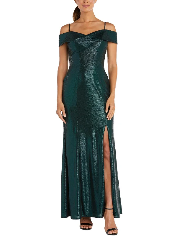 Womens Shimmer Metallic Evening Dress Best-selling unclassified dresses