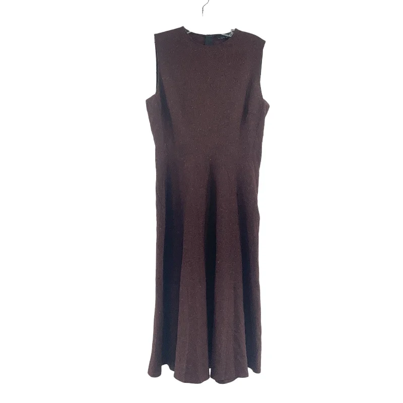 Zara Fit & Flare Sleeveless Brown Donegal Knit Dress M Womens Embroidered unclassified dresses