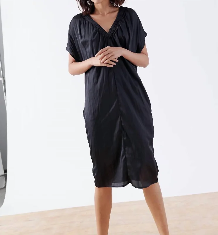 Zero + Maria Cornejo Ruched Tilly Dress In Black Affordable unclassified dresses