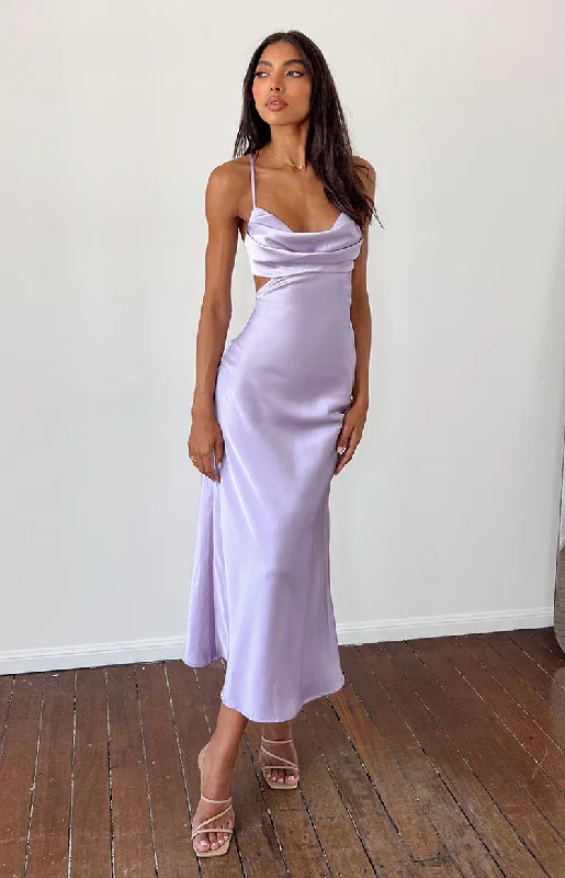 Taleah Lilac Cut Out Maxi Dress Sexy Maxi Skirt