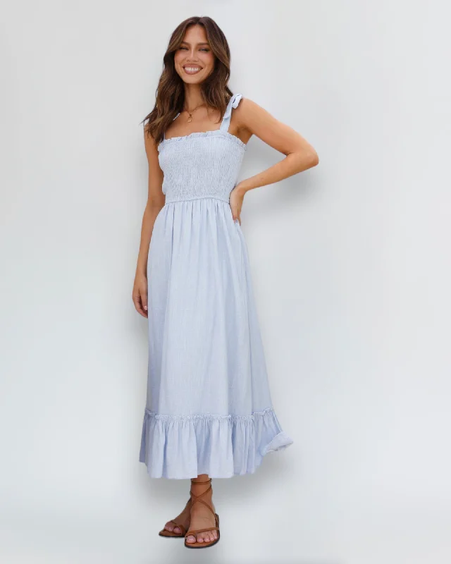 AAYLA MIDI DRESS -LIGHT BLUE Midi Skirt Set