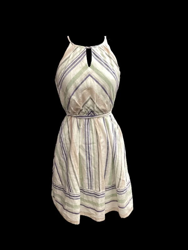 Striped Pattern Dress Casual Midi Miami, Size S Midi Skirt Casual